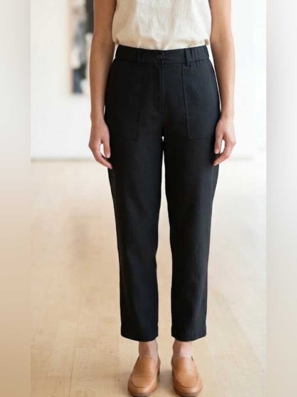 NEW, Halara High Rise Pleated Tailored Pants Straight Leg Black Trousers Womens